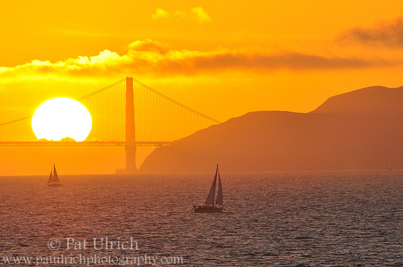 Sunset across the bay