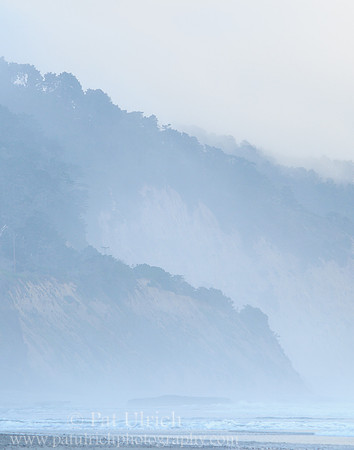 San Mateo Coast in cool evening blues