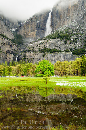 Yosemite Falls and reflecting pond
